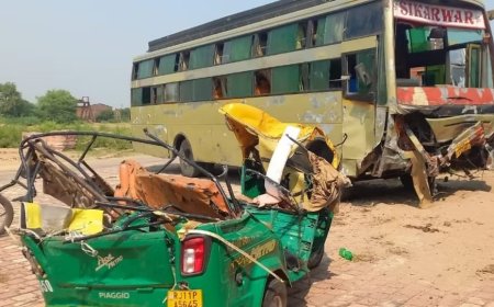 राजस्थान में एनएच पर टेंपो से टकराई बस, 12 मृतकों में 9 बच्चे; पीएम ने जताया दुख