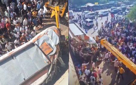 राजस्थान में बस हादसा, 12 लोगों की मौत