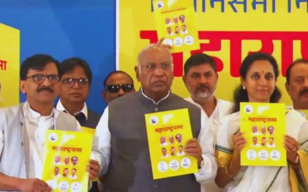 कांग्रेस अध्यक्ष ने महाविकास अघाड़ी का घोषणा पत्र किया जारी, 5 गारंटियां दी