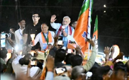 रांची में प्रधानमंत्री मोदी के रोड शो में उमड़ा जनसैलाब