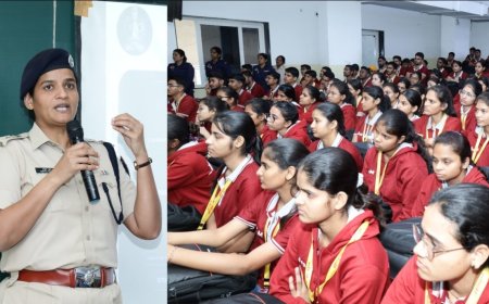 कोई परेशान करे तो पुलिस को जरूर बता मोशन एजुकेशन के स्टूडेंट्स से रू-ब-रू हुई एसपी डॉ. अमृता दुहन