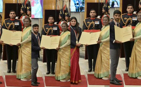 राष्ट्रपति मुर्मू ने मनु भाकर, गुकेश