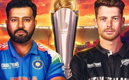 चैंपियन्स ट्रॉफी फाइनल में न्यूजीलैंड और भारत
