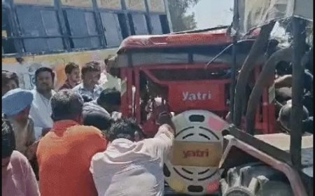 श्रीगंगानगर जिले के अनूपगढ़ में दर्दनाक सड़क हादसा, दो लोगों की हालत गंभीर