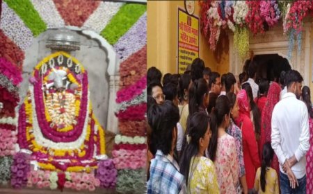 आमेर : प्राचीन शिला माता मंदिर में हुई घटस्थापना, दर्शन के लिए उमड़ी भक्तों की भीड़