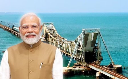 प्रधानमंत्री ने भारत के पहले वर्टिकल लिफ्ट समुद्री पुल-नए पंबन रेल पुल का किया उद्घाटन