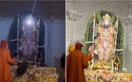 राम जन्मभूमि में रामलला का हुआ' सूर्य तिलक'