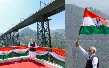 प्रधानमंत्री नरेंद्र मोदी ने जम्मू-कश्मीर में चिनाब नदी पर