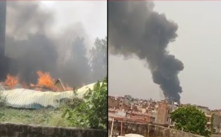 दिल्ली में सांसद अपार्टमेंट में आग: बीडी रोड स्थित कावेरी अपार्टमेंट में मची अफरा-तफरी