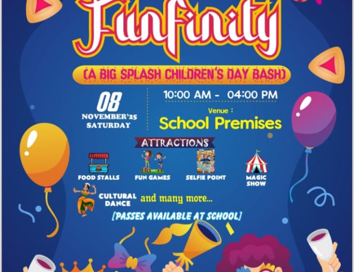 एकलव्य पब्लिक स्कूल में 8 नवंबर को “Funfinity” – बच्चों के लिए मस्ती, धमाल और अनंत आनंद का महासमर!
