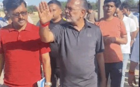 ऊर्जा मंत्री हीरालाल नागर ने किया श्रीनाथपुरम स्टेडियम का निरीक्षण, खराब मिट्टी पर जताई नाराजगी