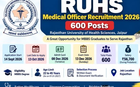 राजस्थान में 600 मेडिकल ऑफिसर पदों के आवेदन की आज अंतिम तारीख, अभ्यर्थी जल्द पूरा करें प्रक्रिया